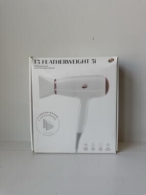 T3 AireLuxe Professional Hair Dryer White Rose Gold w/ Nozzle Model 76800 Tested